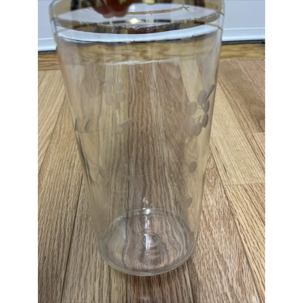 Vintage Clear Glass Large‎ Cocktail Shaker Set